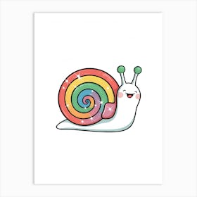 Rainbow Snail Art Print