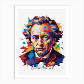 James Watson 02 Portrait WPAP Pop Art Art Print