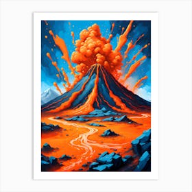 Volcano Orange 1 Art Print