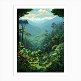 Bwindi Impenetrable Forest Pixel Art 3 Art Print