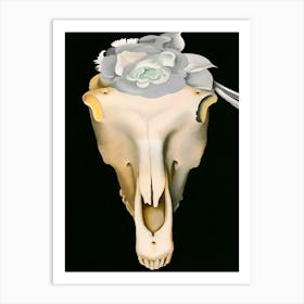 Georgia O'Keeffe - Horse's Skull with White Rose, 1931 Art Print