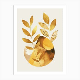 Golden Leaves 42 Art Print