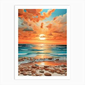 Sunset On The Beach 28 Art Print