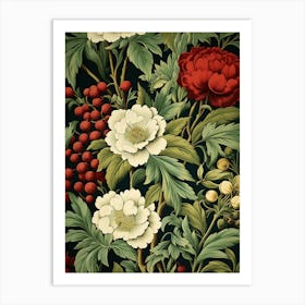 Floral Wallpaper 340 Art Print