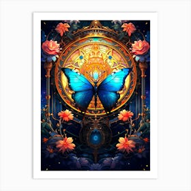 Butterfly In The Night Art Print