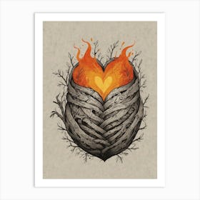 Heart Of Fire 4 Art Print