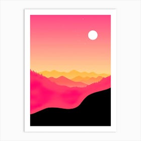 Sunset Landscape Art Print