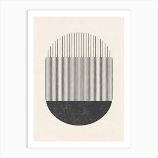 Woodblock Shapes And Lines 2 Art Print