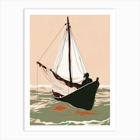 Sailboat In The Ocean 5 Art Print