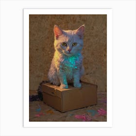 Glow In The Dark Cat 1 Art Print