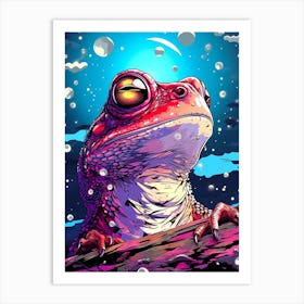 Frog Retro 1 Art Print