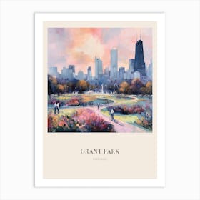 Grant Park Chicago United States 2 Vintage Cezanne Inspired Poster Art Print