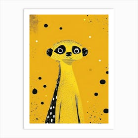Yellow Meerkat 2 Art Print