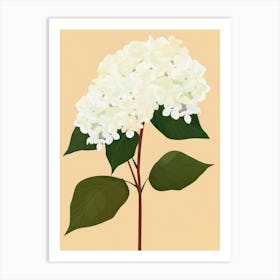 White Hydrangea Art Print