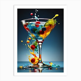 Colorful Martini Art Print