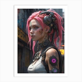 Cyberpunk Girl 2 Art Print