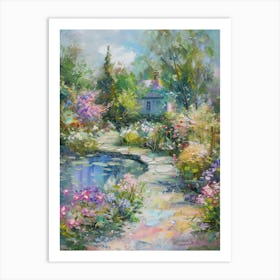  Floral Garden Enchanted Pond 2 Art Print