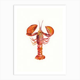 Lobster Watercolor Painting 1 Art Print