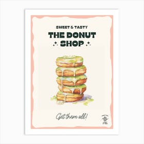 Stack Of Pistachio Donuts The Donut Shop 2 Art Print