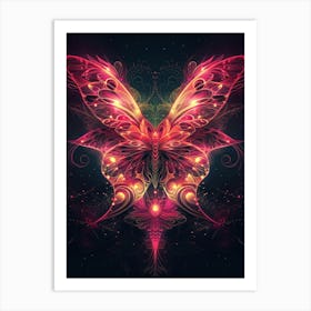 Psychedelic Butterfly 1 Art Print