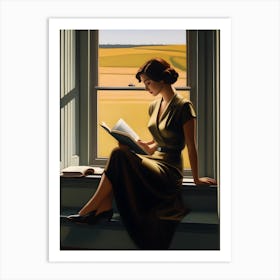 Woman Reading A Book 1 Art Print