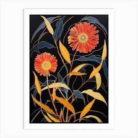 Gaillardia 2 Hilma Af Klint Inspired Flower Illustration Art Print