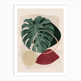 Tropical Leaf Abstract Art 42 Art Print