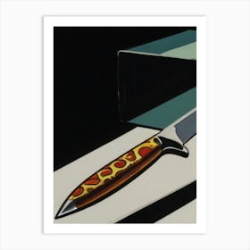 Knife On A Table Art Print