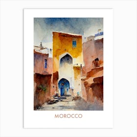 Morocco Watercolour Travel Art Print