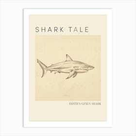 Isistius Genus Shark Vintage Illustration 3 Poster Art Print