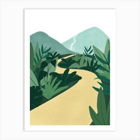 Tropical Jungle Path Art Print