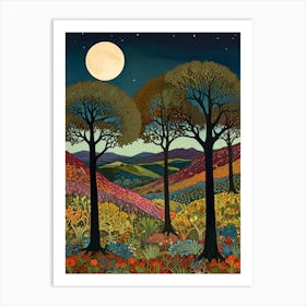 William Morris Moonlight 1 Art Print