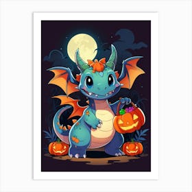 Halloween Dragon Art Print