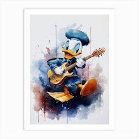 Donald Duck Guitar Art Print