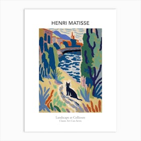 Henri Matisse  Style Landscape At Collioure With A Cat Museum 2 Art Print