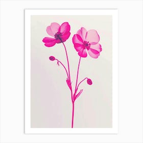 Hot Pink Forget Me Not 1 Art Print