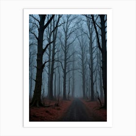 The Silent Stalker of the Blackened Forest Art Print