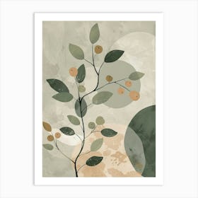 Apple Tree Minimal Japandi Illustration 7 Art Print