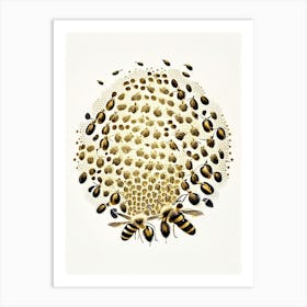 Swarm Of Bees 2 Vintage Art Print