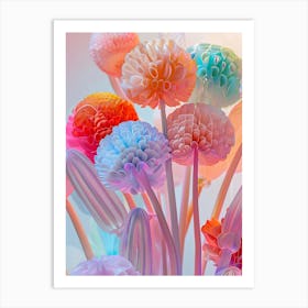 Dreamy Inflatable Flowers Globe Amaranth 2 Art Print