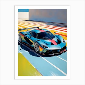 Race Car On A Track 2 Art Print