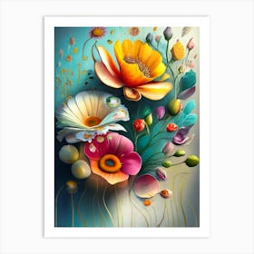 Flowers In A Vase 18 Art Print