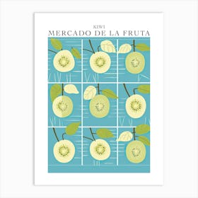 Mercado De La Fruta Kiwi Illustration 1 Poster Art Print
