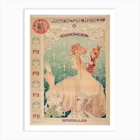Manufacture Royale De Corsets, Alphonse Mucha Art Print