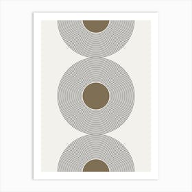 Circles. Abstract Boho Art Print Art Print