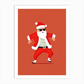 Santa Claus Dancing 3 Art Print