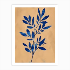 Blue Leaf 2 Art Print