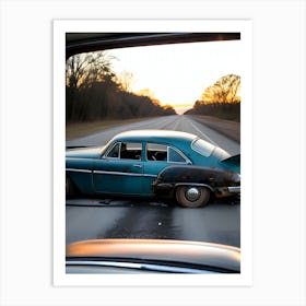 Old Car On The Road 8 Art Print