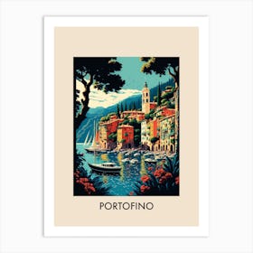 Portofino Italy 5 Vintage Travel Poster Art Print