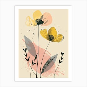 Wellington Flower Market Boho Minimalist Style 1 Art Print